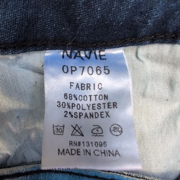 Navie Womens Splatter Studded Skinny Straight Leg Jeans 26 X 30 Stretch L - Picture 13 of 14